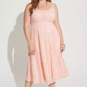NWT Torrid Midi Lace Skater Dress sz 0